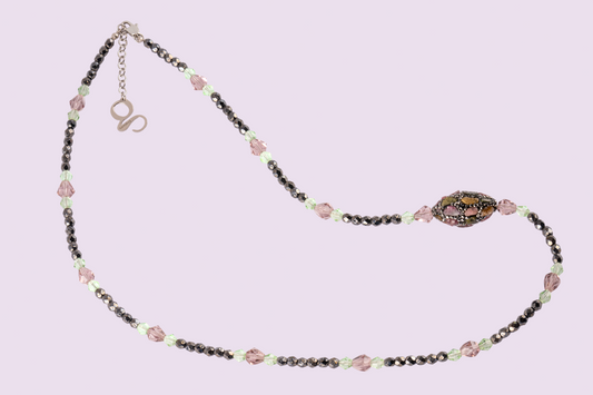 crystal noir necklace