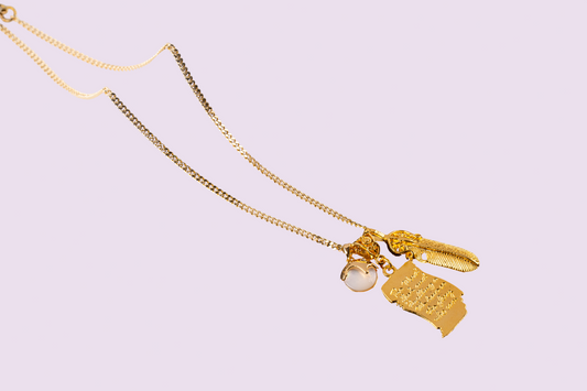 the golden poetry necklace