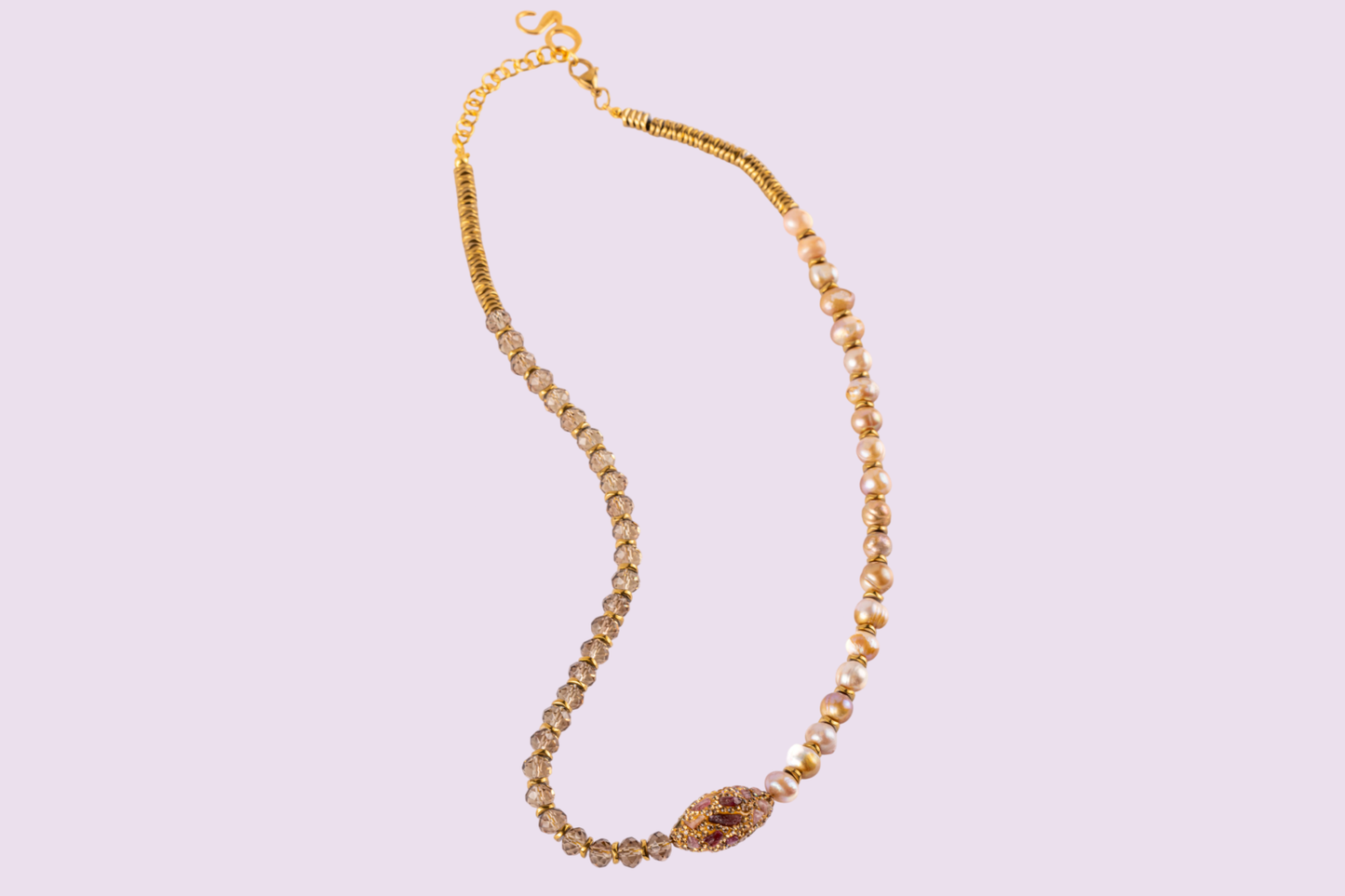 golden mosaic necklace